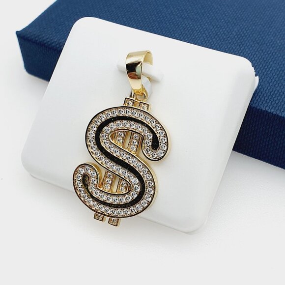 "14K Gold Plated Cubic Zircon Pendant, INUS1BR228 - Picture 2 of 9